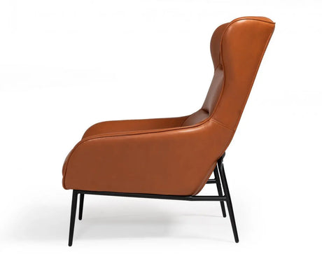 Vig Furniture - Divani Casa Susan Modern Orange Leatherette Lounge Chair - Vgbnec-084-Org