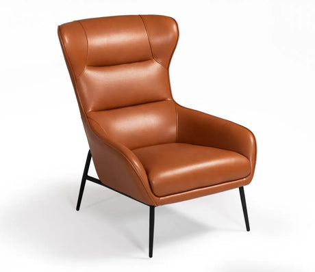 Vig Furniture - Divani Casa Susan Modern Orange Leatherette Lounge Chair - Vgbnec-084-Org