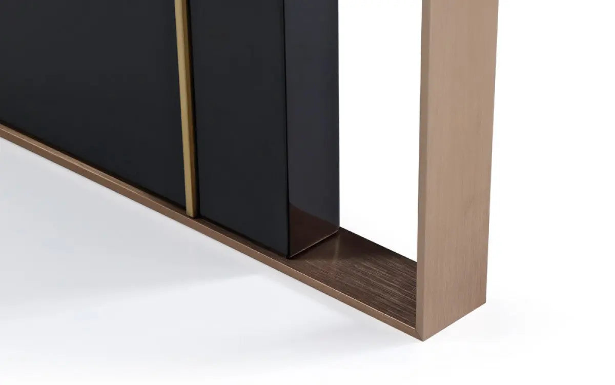 Vig Furniture - Nova Domus Cartier Modern Black & Rosegold Dining Table - Vgvct-A002