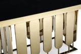 Vig Furniture - Modrest Griffith Modern Black Glass & Gold Dining Table - Vgvct1866-Blk