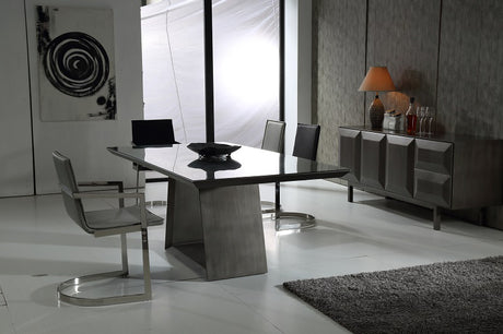 Vig Furniture Modrest Jago Contemporary Black Gun Buffet