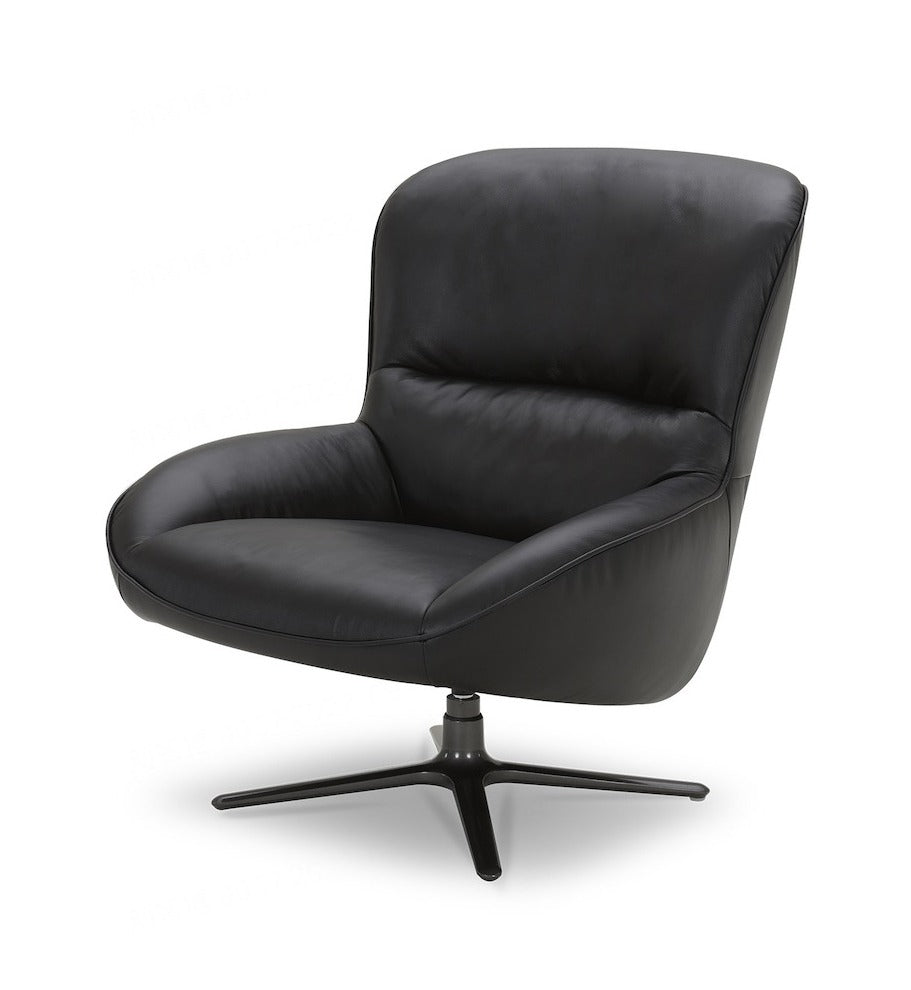 Vig Furniture Modrest Theo - Modern Black Leather Accent Chair
