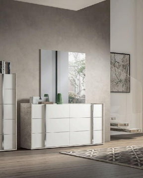 Treviso Double Dresser With Mirror In White - Trevisoddm | ESF