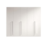 Esf Furniture - Treviso 5 Door Wardrobe In White - Treviso5Doorw