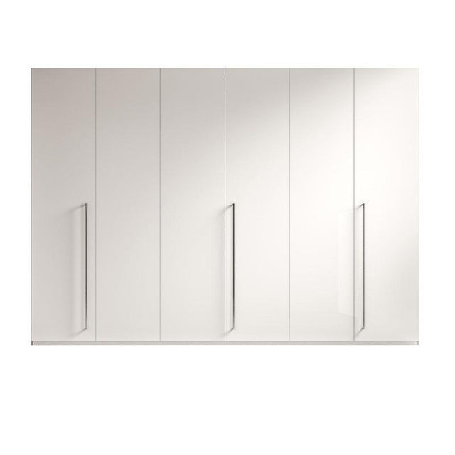 Esf Furniture - Treviso 6 Door Wardrobe In White - Treviso6Doorw