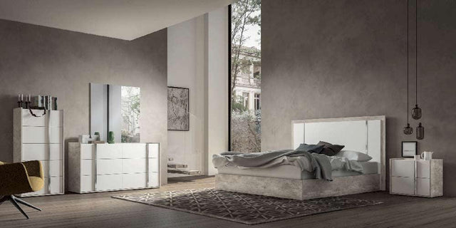 Esf Furniture - Treviso 4 Piece Queen Bedroom Set In White - Trevisoqbs-4Set