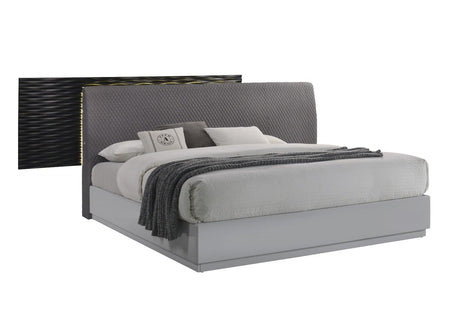 Tribeca Queen Size Bed In Black & Grey - 18869-Q | J&M