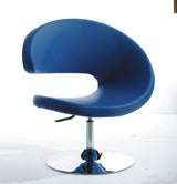 Vig Furniture Modrest Adara Modern Blue Leatherette Lounge Chair