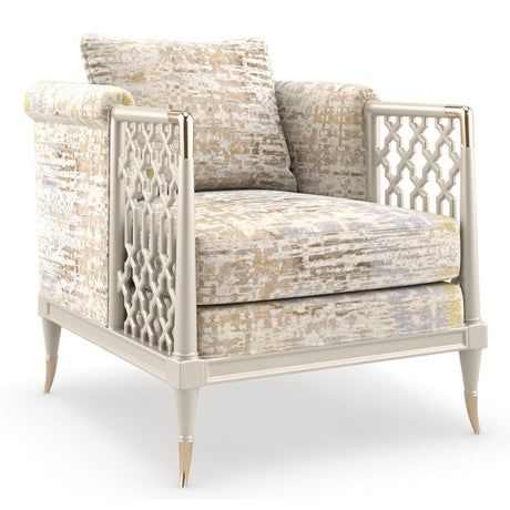 Caracole Upholstery Lattice Entertain You Chair - Home Elegance USA