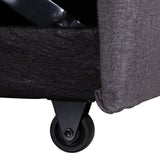 U_STYLE Upholstery  Sleeper Sectional Sofa Grey with Storage Space, 2 Tossing Cushions - Home Elegance USA
