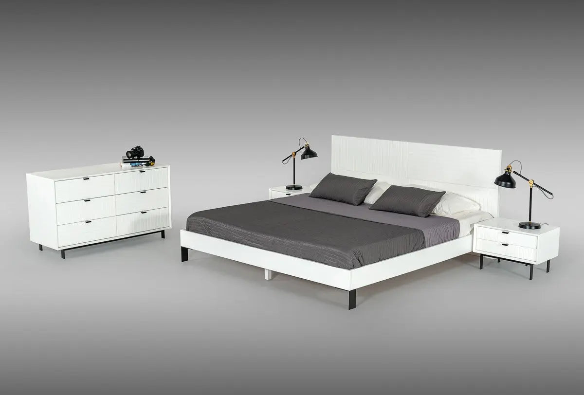Vig Furniture - Nova Domus Valencia Contemporary White Bedroom Set - Vgmabr-76-Set