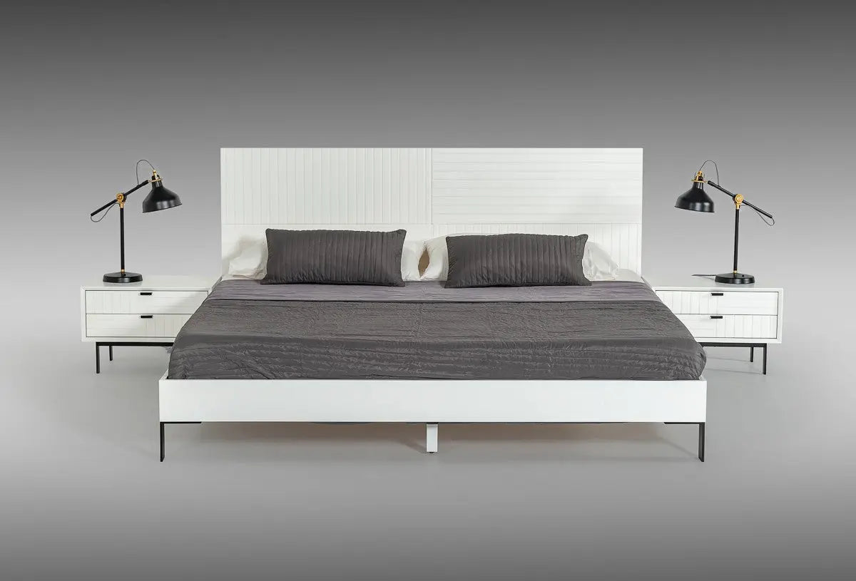 Vig Furniture - Nova Domus Valencia Contemporary White Bedroom Set - Vgmabr-76-Set