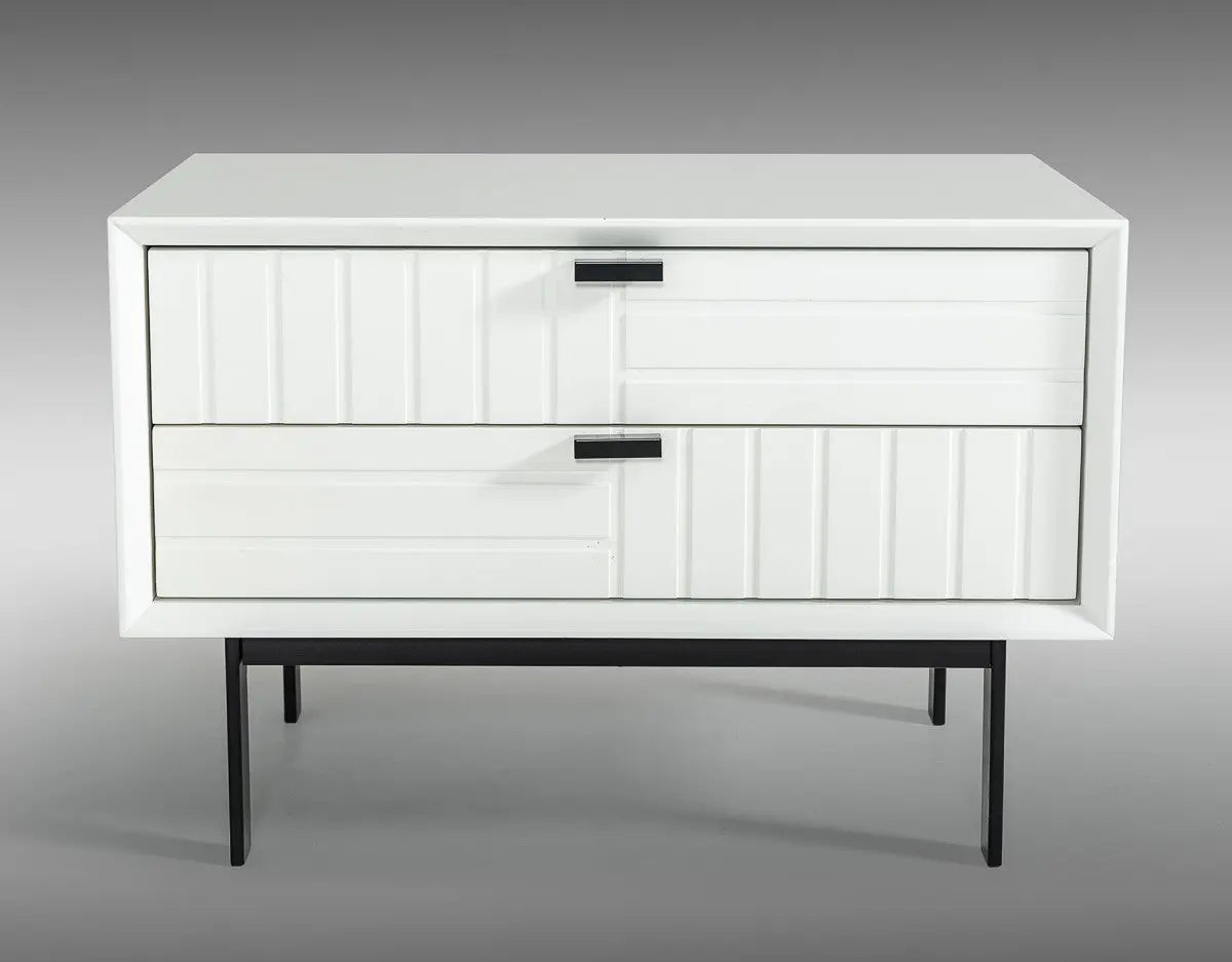 Vig Furniture - Nova Domus Valencia Contemporary White Bedroom Set - Vgmabr-76-Set