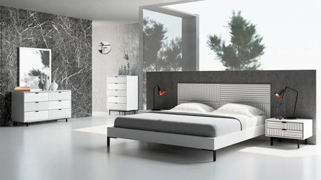 Vig Furniture - Nova Domus Valencia Contemporary White Bed - Vgmabr-76-Bed