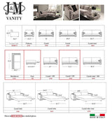 J&M Furniture - Vanity Sectional In Left Hand Facing - 18769-Lhfc