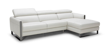 J&M Furniture - Vella Premium Leather Sectional In Light Grey Right Hand Facing - 18277-Rhfc