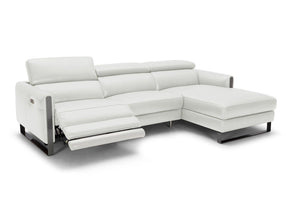 Vella Premium Leather Sectional In Light Grey Right Hand Facing - 18277-Rhfc | J&M