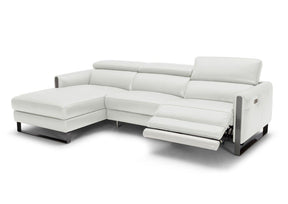 Vella Premium Leather Sectional In Light Grey Left Hand Facing - 18277-Lhfc | J&M