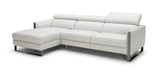 J&M Furniture - Vella Premium Leather Sectional In Light Grey Left Hand Facing - 18277-Lhfc