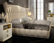 Velvet Eastern King Bed In Cream - Velvetbedks | ESF