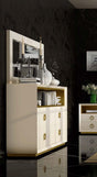 Velvet Double Dresser With Mirror In Cream - Velvetddm | ESF