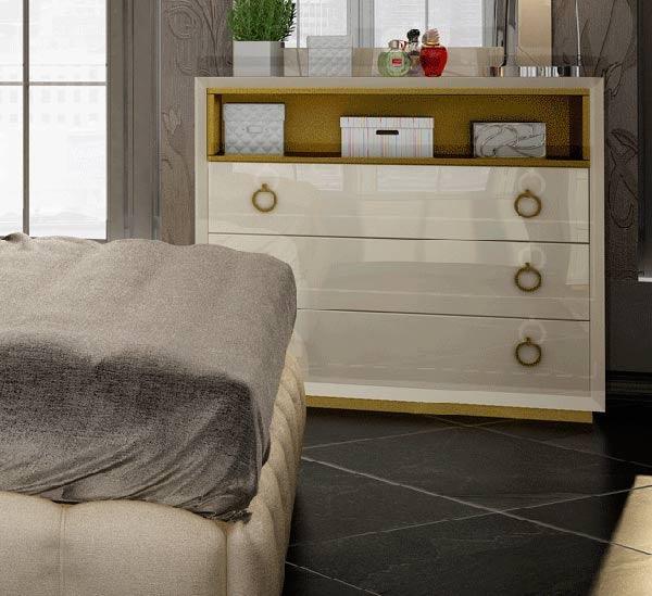 Esf Furniture - Velvet Single Dresser In Cream - Velvetdresser