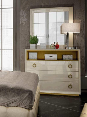 Velvet Single Dresser With Mirror In Cream - Velvetsdm | ESF