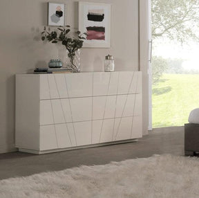 Veronica Single Dresser in White High Gloss – Modern Bedroom Storage by ESF Furniture