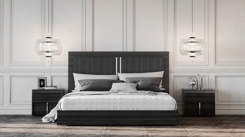 Vig Furniture - Modrest Ari Italian Modern Grey Bed - Vgacari-Bed