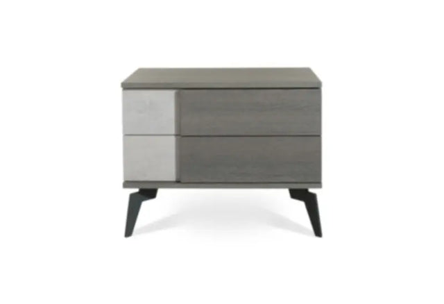 Vig Furniture - Nova Domus Palermo Italian Modern Faux Concrete & Grey Nightstand - Vgacpalermo-Ns