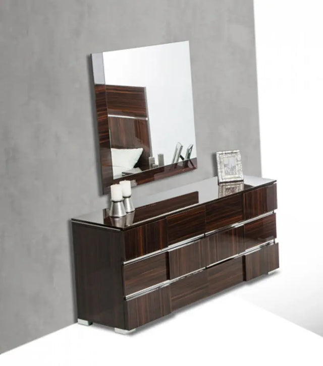 Vig Furniture - Modrest Picasso Italian Modern Ebony Lacquer Dresser - Vgacpicasso-Dsr-Ebn-Noled