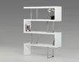 Modrest Maze Modern White High Gloss Bookcase Vgbbmd105-Wht