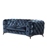 Vig Furniture - Divani Casa Delilah Modern Blue Fabric Loveseat - Vgca1546-Blu-Love