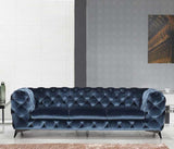 Vig Furniture - Divani Casa Delilah Modern Blue Fabric Sofa - Vgca1546-Blu-Sofa