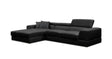 Divani Casa Pella Mini Modern Black Leather Sectional Sofa Vgca5106A-Blk