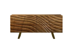 Modrest Finley Modern Walnut & Gold Buffet Vgcssb-16050-Gld