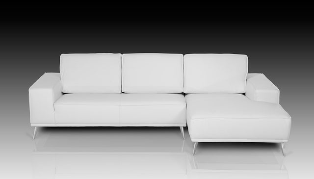 Vig Furniture Dima Elite Modern White Leather Sectional Sofa