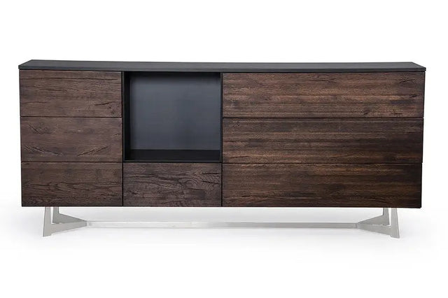 Vig Furniture - Modrest Wharton Modern Dark Aged Oak Buffet - Vgedpos200108