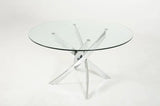 Vig Furniture - Modrest Pyrite Modern Round Glass Dining Table - Vgewf2133Aa