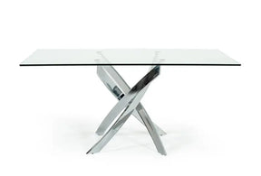 Modrest Pyrite Modern Rectangular Glass Dining Table Vgewf2133Ea