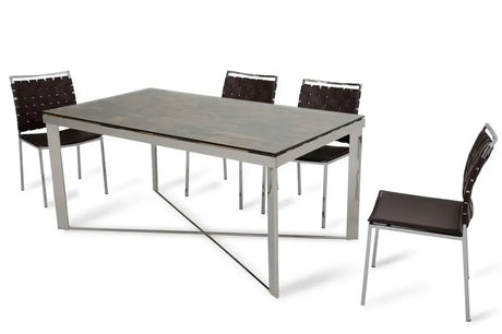 Vig Furniture - Modrest Santiago Modern Rectangular Wood Mosaic Dining Table - Vgewf2193Ab