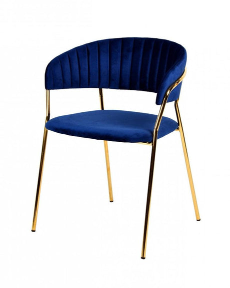 VIG Furniture - Modrest Brandy Modern Blue Fabric Dining Chair (Set of 2) - VGFH-FDC7029-BLU