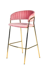 Vig Furniture - Modrest Brandy Modern Pink Fabric Bar Stool (Set Of 2) - Vgfh-Fdc7052-Pnk