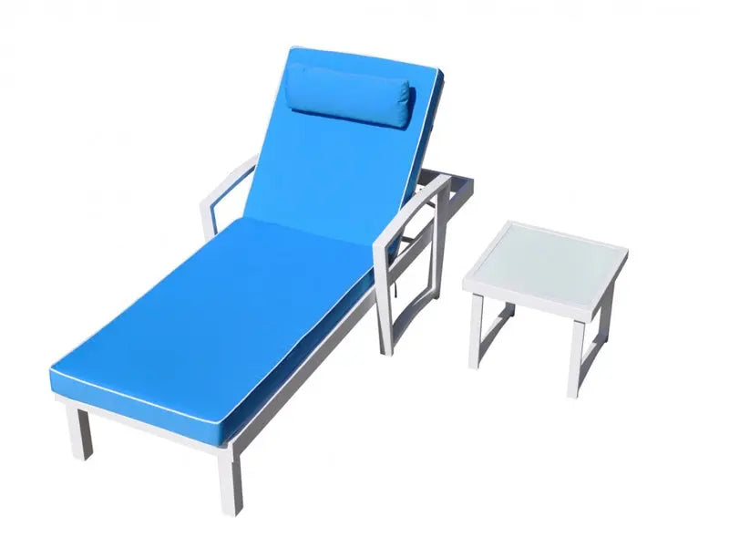 Vig Furniture - Renava Tampa Outdoor Sun Bed & End Table Set - Vggel0112