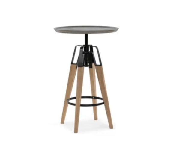 Vig Furniture - Modrest Yates Modern Concrete & Oak Bar Table - Vggr789460