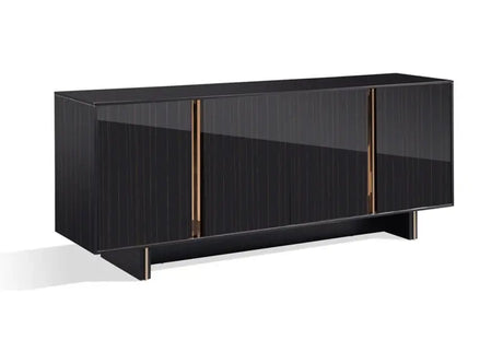 Vig Furniture - Modrest Chadwick Modern Ebony & Rosegold Buffet - Vghb297M-Ebn