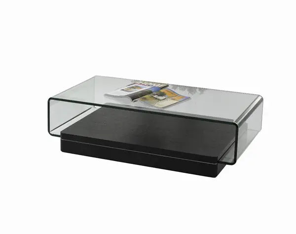 Vig Furniture - Modrest Vitro Modern Glass And Oak Coffee Table - Vghb853A