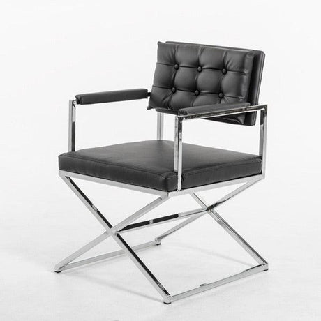 Vig Furniture - Modrest 4047 Modern Black Leatherette Dining Armchair (Set of 2) - VGHR4047-BLK