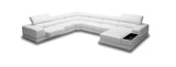 Vig Furniture - Divani Casa Chrysanthemum - Modern White Leather Sectional Sofa - Vgkk1576-M-Wht