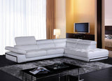 Vig Furniture - Divani Casa Myst Mini Modern White Eco-Leather Sectional Sofa - Vgknk8317-Eco-Wht